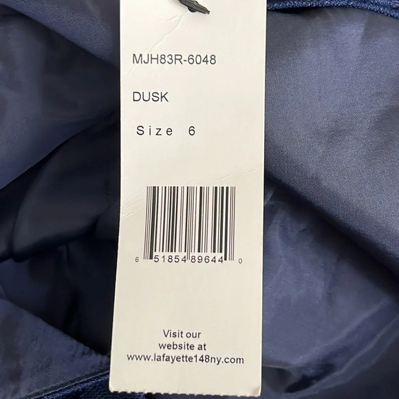 Lafayette 148 Wool Blend Textured Snap Front Jacket in Dusk - NEW - Size 6 - Picture 8 of 9